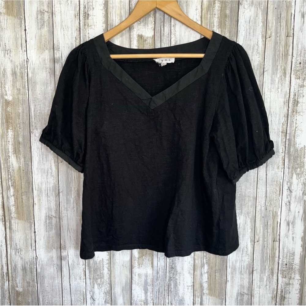 THML Black Puff Sleeve Blouse - Picture 1 of 4